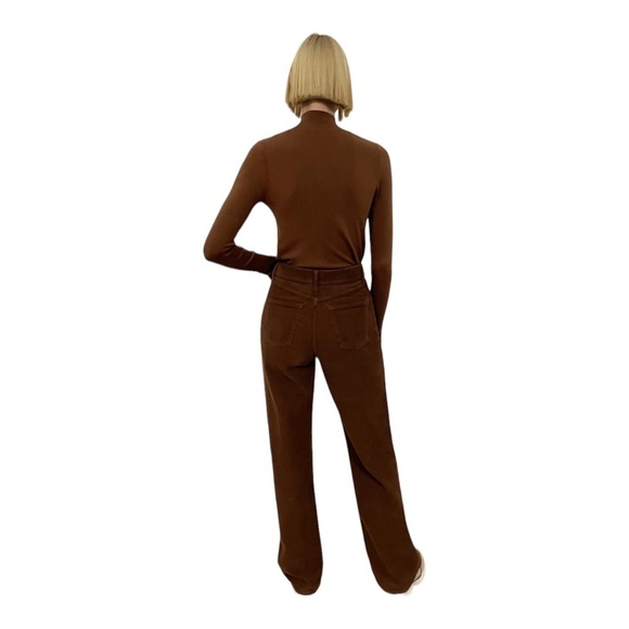 Zara Womens Size L Sweater High Collar Neck Turtle Neck Long Sleeve Brown NWT - Picture 10 of 14